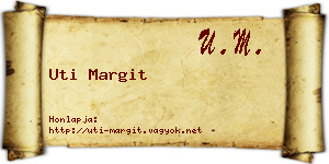 Uti Margit névjegykártya